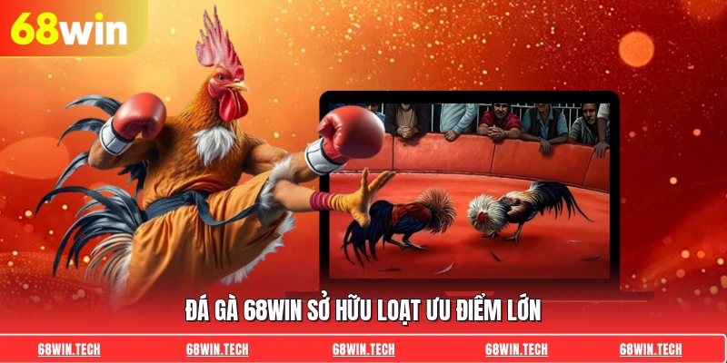 Đá gà 68WIN sở hữu loạt ưu điểm lớn